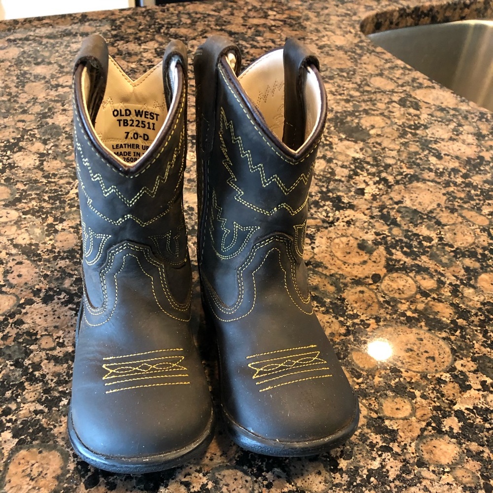 Genuine leather toddler cowboy boots (unisex)